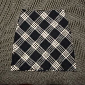 Talbots Black and White Checkered Mini Skirt